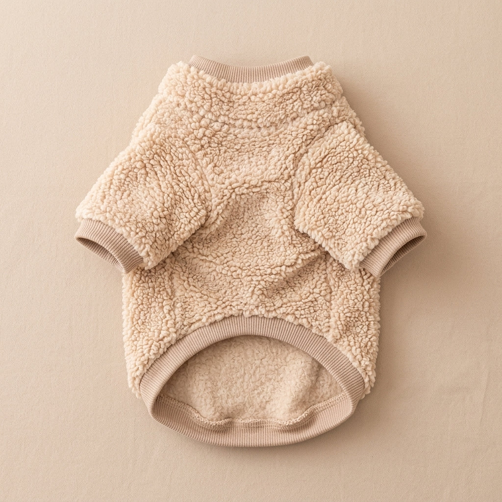 JEXNORIVA™ Teddy Fleece Pet Pullover – Warm Sherpa Dog Sweater & Cozy Puppy Jacket