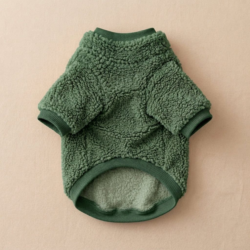 JEXNORIVA™ Teddy Fleece Pet Pullover – Warm Sherpa Dog Sweater & Cozy Puppy Jacket