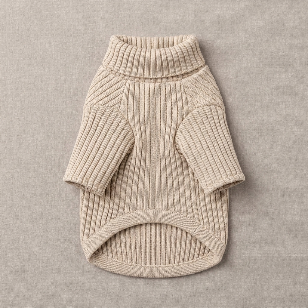 JEXNORIVA™ CloudSoft Ribbed Pet Sweater – Warm Knit Dog Sweater & Small Puppy Clothes