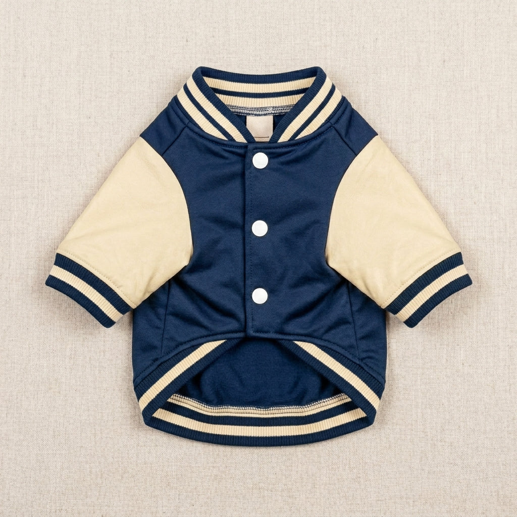 JEXNORIVA™ Metro Varsity Pet Jacket – Dog Bomber Jacket & Modern Streetwear Puppy Clothes