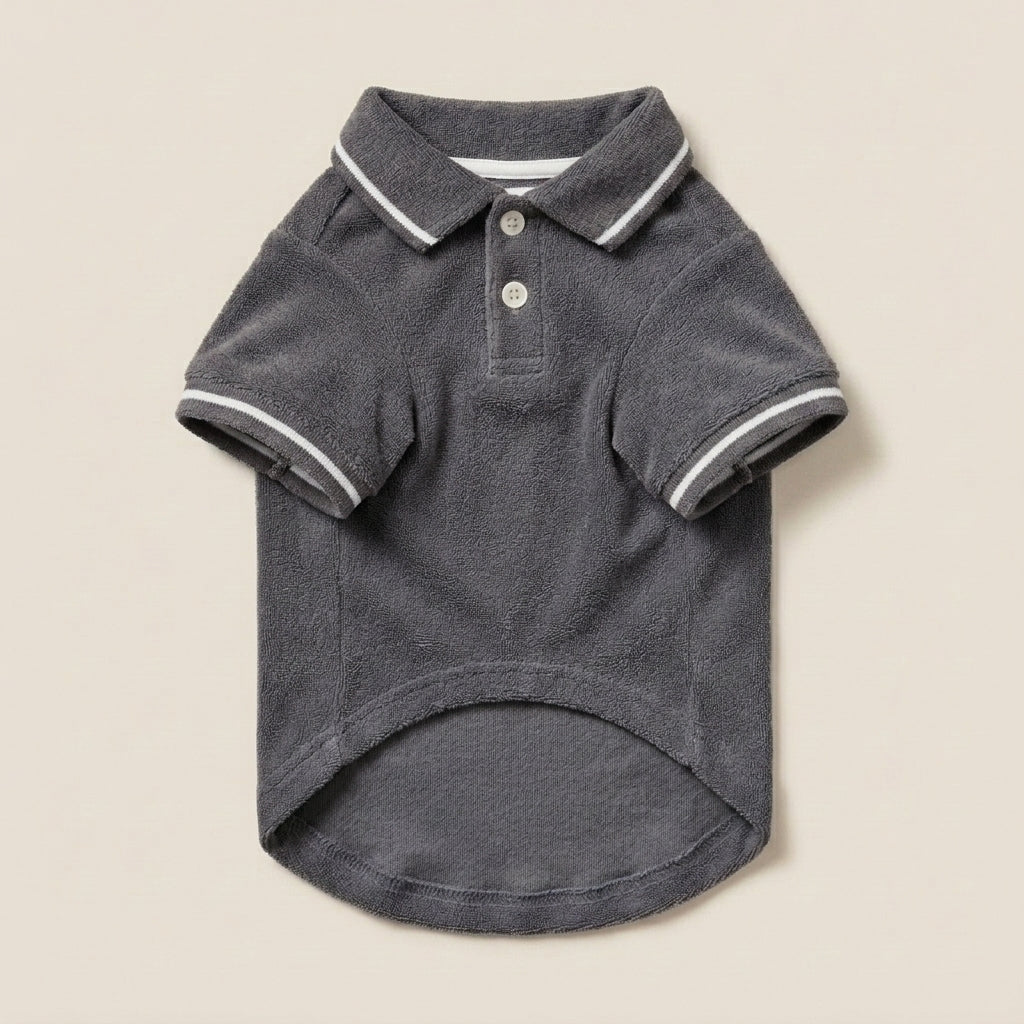 JEXNORIVA™ Coastline Terry Pet Polo – Lightweight Summer Dog Shirt & Preppy Puppy Clothes