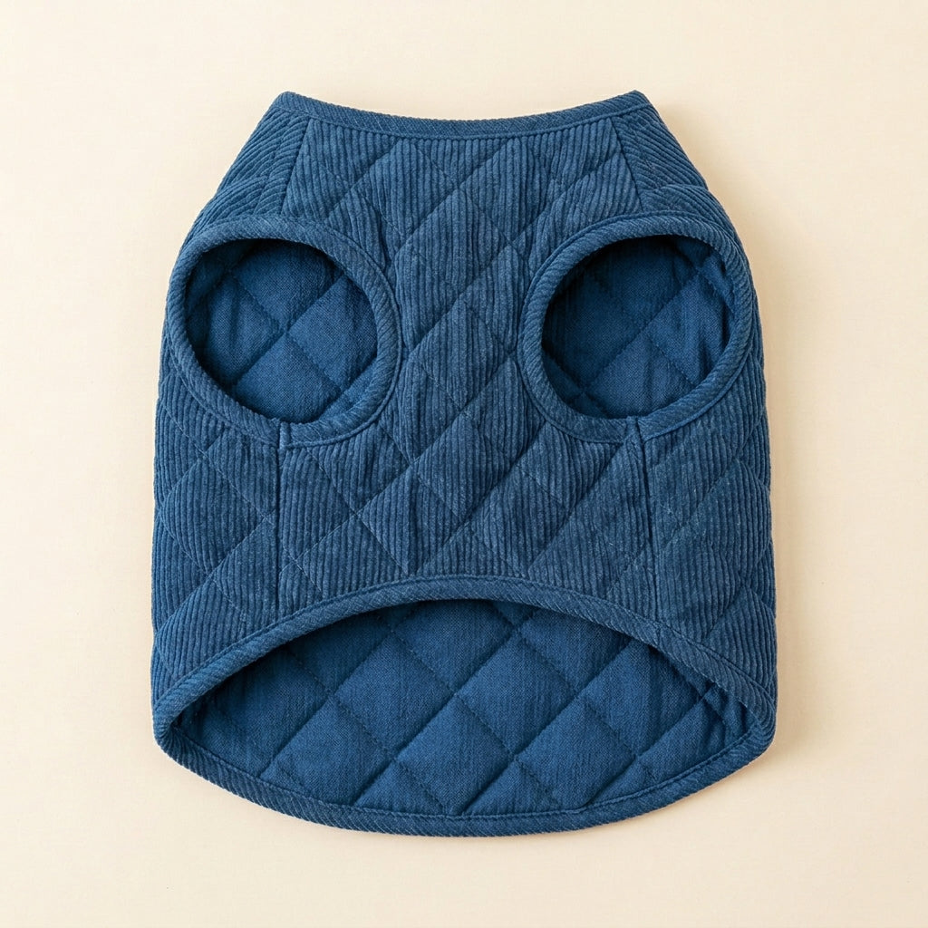 JEXNORIVA™ Northfield Quilted Corduroy Dog Vest – Premium Fall Pet Jacket & Puppy Outerwear