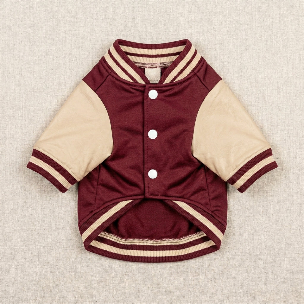 JEXNORIVA™ Metro Varsity Pet Jacket – Dog Bomber Jacket & Modern Streetwear Puppy Clothes