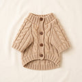 JEXNORIVA™ Heritage Cable Knit Dog Cardigan – Luxury Pet Sweater & Preppy Puppy Clothes