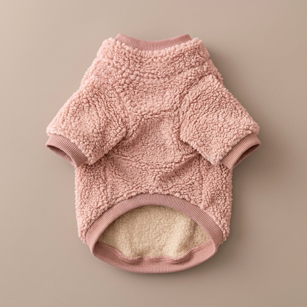 JEXNORIVA™ Teddy Fleece Pet Pullover – Warm Sherpa Dog Sweater & Cozy Puppy Jacket