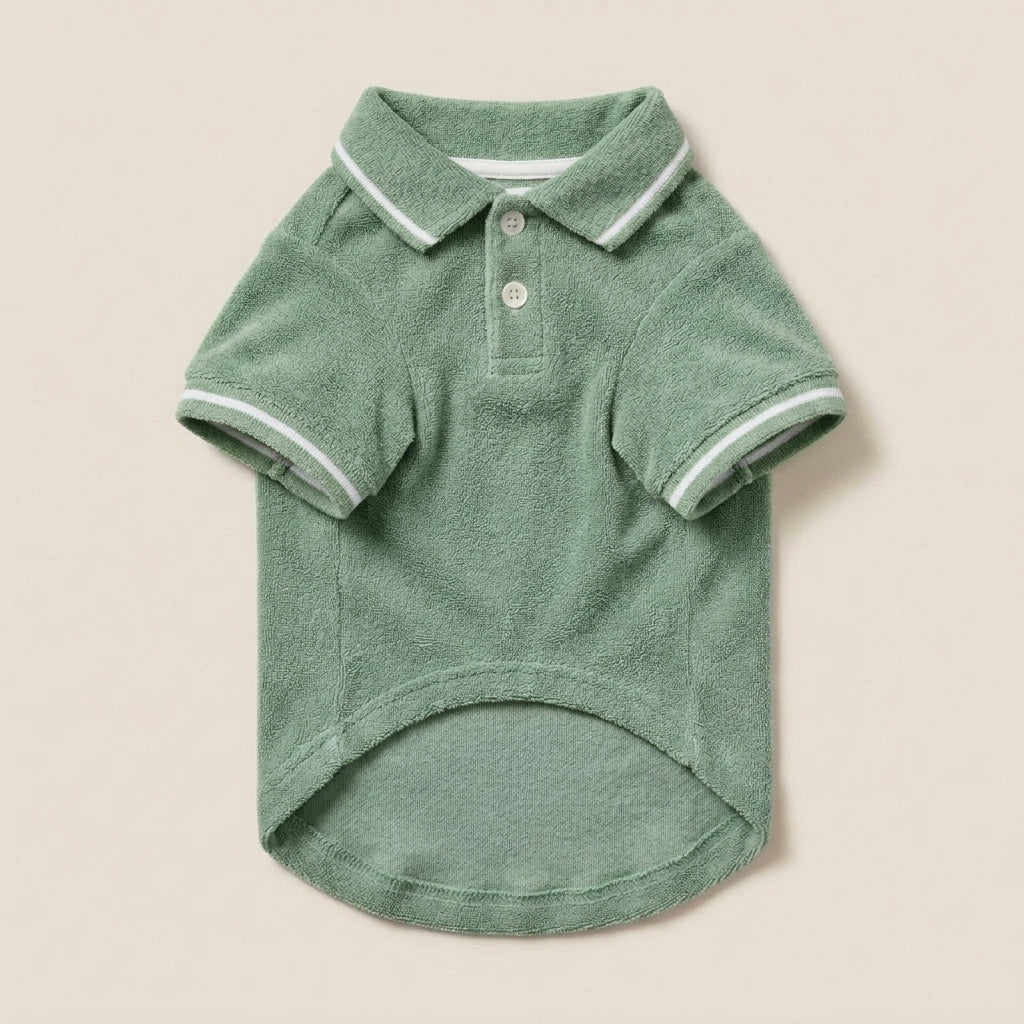 JEXNORIVA™ Coastline Terry Pet Polo – Lightweight Summer Dog Shirt & Preppy Puppy Clothes