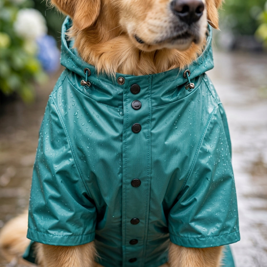 JEXNORIVA™ Harbor Mist Dog Raincoat – Waterproof Lightweight Puppy Rain Jacket