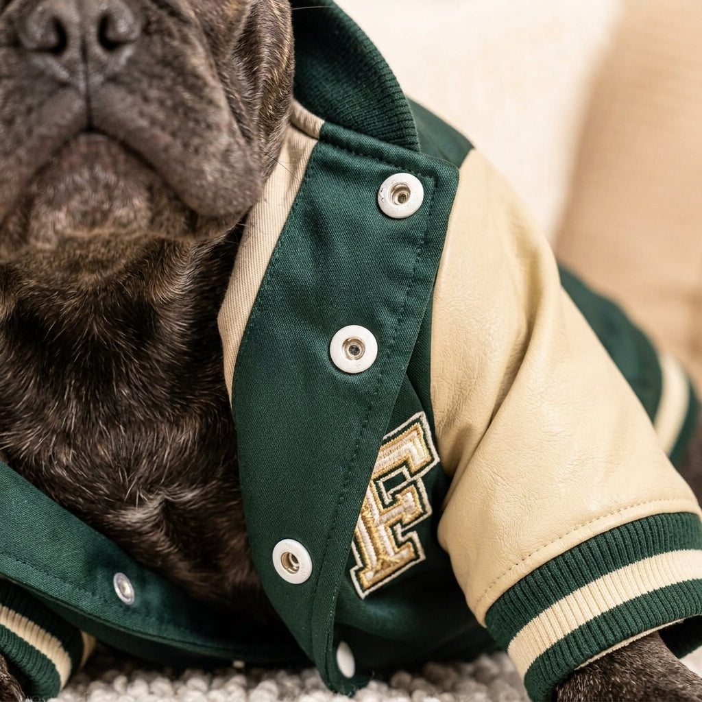JEXNORIVA™ Metro Varsity Pet Jacket – Dog Bomber Jacket & Modern Streetwear Puppy Clothes